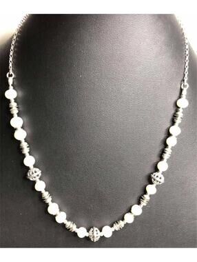 2019 Or Paz Israel PZ Sterling Silver 925 Pear beaded Necklace  18" 17.3 grams